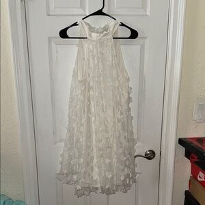 EUC Size Medium White Halter Neck Dress